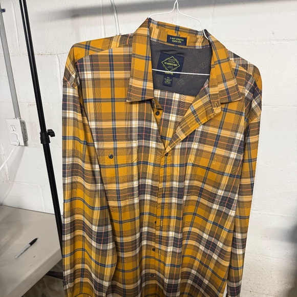 St. John's Bay Other - Long sleeve plaid shirt St. John's Bay. Gold and Blue. size XXL